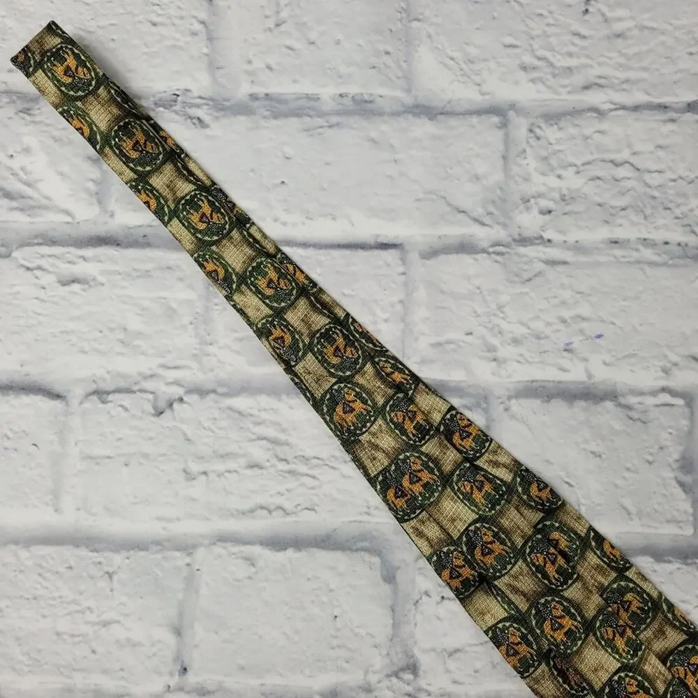 Dunhill Medieval Knight on Horse Medallion Silk Tie